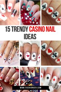 Get ready to roll the dice on your next manicure with these glamorous casino-inspired nail designs! Whether you’re heading to the casino or just want to add some sparkle to your look, these nail ideas are sure to impress. From glittery accents to themed patterns, elevate your style with nails that catch everyone's eye!
#CasinoNails #NailArt #ManicureIdeas #GlamNails #NailDesigns