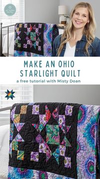 Today, Misty shows you how to make a gorgeous rendition of the classic Ohio Star by using 10" squares to add four-patch blocks at the corners to make a lovely secondary pattern. So sit back, relax, and watch how Misty adds a little new twinkle and shine to the Ohio Starlight block!