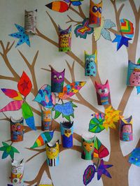 cardboard tube owls craft