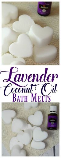 These Lavender Coconut Oil Bath Melts are an easy, and inexpensive way to moisturize dry skin.