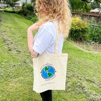 This listing includes: A 15"x15" reusable tote bag in cream colored 100% cotton canvas with silk-screened logo. Perfect for gifting our products to an eco-friendly mama, or grocery shopping!