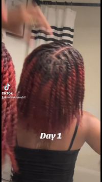 starter locs two strand twist redhair