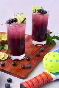 The summer-ready Blueberry Mint Cucumber Refresher – which also has lime, ginger and honey – is a light, fresh beverage to help you cool down and rehydrate.