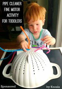 Pipe Cleaner Fine Motor Activity for Toddlers *simple + easy.