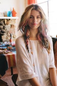 Use hair chalk to add some colors to your 'do.