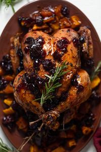 Maple Cranberry Roast Chicken