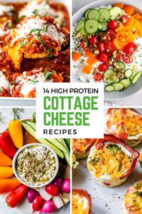 These 14 healthy cottage cheese recipes are easy to make that are high in protein and are super good for you. #cottagecheese #highprotein #dairy #healthy #recipes