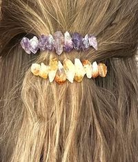 Fall Gemstone Hair Clips, Beachy Boho Hair Clips, Amethyst and Citrine Hair Clips, Mermaid Hair Clips, Bridesmaids Gift, Crystal Hair Clips - Etsy Australia