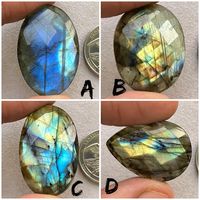 100% Natural handmade Item: GEMSTONE NAME : Labradorite Size Upto=  as shown in picture  SHAPE:  ( As shown in the picture) QUALITY : AAA ( As Shown in Picture) The Photo Does Not show Exact and actual size, please refer to Description for size Details. Colour might vary slightly due to the colour calibration of each individual monitor.  "QUALITY ASSURANCE" We personally check all our items and ensure the best quality standards.The item weight may vary 5-) at maximum. if you are looking for more sizes and shapes and stones which are not listed please let us know , we will make special listing for you.  ALL ITEMS IN OUR SHOP ARE 100% SATISFACTION GUARANTEED: Please do not leave neutral or negative feedback without contacting us first. If you do not contact us prior to doing so, we really ca