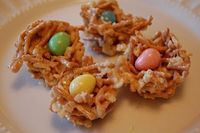 Birds Nests - I make them like cereal treats but with chow mein noodles instead!