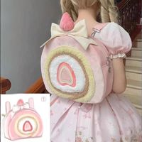 Pink Cake Bow Backpack Crossbody Bag – ArtGalleryZen