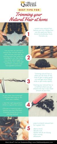 Have you ever wondered what are the Best Cutting Natural Hair Tips for Trim Hair at Home? 10 fundamentals on learning how to trim your natural hair easily!