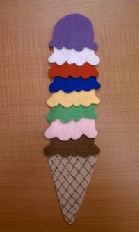 Ice Cream Colors Flannel Board