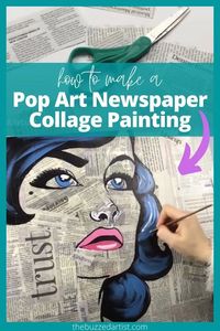 How to Make Newspaper Collage Pop Art Painting