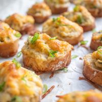 Vietnamese Baked Crab & Shrimp Toast (Bánh Mì Nướng Cua Tôm) - Vicky Pham