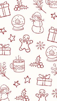 #christmas #iphonewallpaper #aesthetic #festive #cute #screensaver #christmaswallpaper #cozy #doodle #collage #xmas #winter