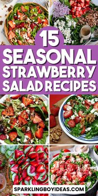 Whip up refreshing strawberry salad recipes perfect for any season! From vibrant spinach and strawberry salads to unique strawberry chicken salad recipes, our strawberry salads for parties offer something for everyone. Explore healthy summer salads like strawberry quinoa salad, or indulge in a strawberry goat cheese salad recipes. Discover easy salad dressings to elevate your salad. Whether it's a summer dinner party or a cozy winter meal, find your ideal strawberry salad ideas here!