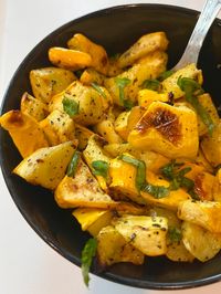 Roasted Lemon Garlic Patty Pan Squash