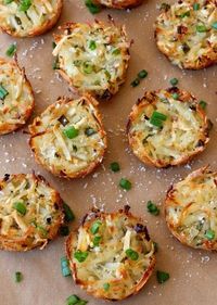 Parmesan Hash Brown Cups - An Easy Potato Side Dish - Mantitlement