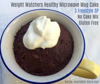 Weight Watchers Healthy Microwave Mug Cake | Simple Nourished Living