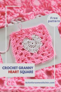 This heart granny square tutorial shows step-by-step how to turn a crochet heart into a granny square. Easy to do and great for making beautiful afghans, pillows, bags, & even clothing for Valentine's Day, Mother's Day, or just because.