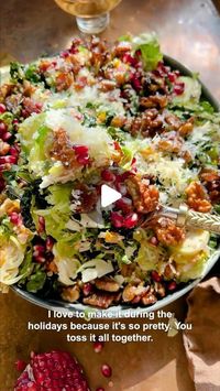 Tieghan Gerard on Instagram: "Shaved Brussels Sprout Candied Bacon Salad – the candied bacon and walnuts make this salad. SO GOOD. They’re tossed together with a little sugar and spice, then baked to deliciousness. Add everything else you have the best holiday salad. Make this for dinner parties, Friendsgiving, literally all holiday season. It’s a salad you want to eat! 

6-8 slices bacon, chopped
2 tablespoons chopped fresh rosemary
1 teaspoon brown sugar
1 teaspoon pure maple syrup
1/2 teaspoon cayenne pepper, or to taste
1 cup roughly chopped walnuts
1 tablespoon salted butter
4 cups shredded Brussels sprouts
2-3 cups chopped kale
1 1/2 cups pomegranate arils
1 cup grated manchego cheese
1 cup pepitas (optional)

CINNAMON CIDER DRESSING
1/3 cup extra virgin olive oil
1/4 cup apple cider