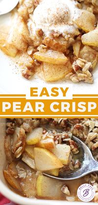 Easy Pear Crisp Recipe | Belly Full