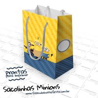 Sacolinha Surpresa Minions - Para imprimir e montar