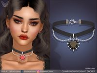 The Sims Resource - Clawed Heart Chain Choker