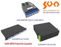 SUN-MPO Panel & Cassette Model: SUN-MPO 19 " Standard rack structure, rack height 1U/4U, big capacity http://en.suntelecom.cn/SUN-MPO-Panel-Cassette.html