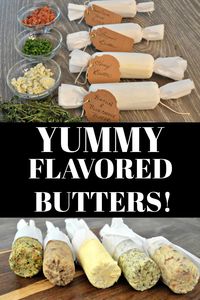 Amaze your family and guests with  these delicious flavored butters you can whip up in no time at all!  Easy flavored butter recipes!