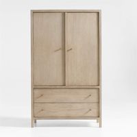 Keane Natural Armoire | Crate & Barrel