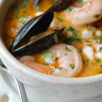 Brazilian Fish, Shrimp and Mussel Stew