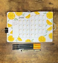 Oranges for June bullet journal theme #junebulletjournal #bulletjournaling #bujoinspiration #bulletjournalideas