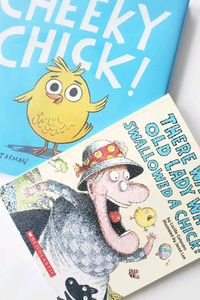 Cheeky Chick @boxerbooksltd One Cheeky Little Chick does not believe the rules apply to him and heads off on an adventure.  See what happens when he goes off on his own.
🐥
There was an Old Lady Who Swallowed a Chick! @scholastic The Old Lady books are always great to get you laughing out loud with the rhyming text and the silly illustrations.  This one is perfect for Easter!
🐥
Chick Chat @northsouthbooks  Chick has a lot to say but her family members are too busy to chat!  When chick finds an egg that she decides she will take care of, she finds the perfect listener and a new friend. Get ready to say “peep” (a lot)!
🐥
Five Little Chicks @simonkids  A simple counting book that counts from one to five. Perfect for toddlers and preschoolers learning to count.