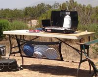 Bring mesh laundry bag to dry dishes while camping! Attach it to 6ft table (or the legs/brackets of your canopy) using bungee cords. This will pair nicely with my DIY dish washing station!! I love super cheap, super easy, DIY camping shortcuts and tips. Lets go camping!