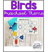 Bird Flip and Trace- Preschool Math Center for a Bird Theme