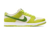 Men's Nike SB Dunk Low Sneakers in White/Green Apple.