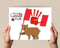 Canada Day Bear Handprint Art and Handprint Craft project. This Canadian Bear Handprint art is designed to bring creativity to your home, daycare, or craft time. Whether you're a parent or a teacher, these charming handprint designs will make your summertime decorations special and personalized. Great Canada Day Craft. Check out my other printable here: https://streetsheetsdesign.etsy.com Check out our other Handprint Art projects: https://www.etsy.com/your/shops/me/tools/listings/section:465695