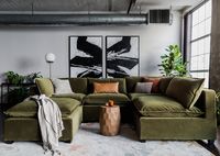 Albany Park, Kova Modern L-Shape Sectional + Ottoman - Cloud-Soft | Albany Park