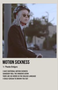 minimal polaroid song poster for motion sickness by phoebe bridgers