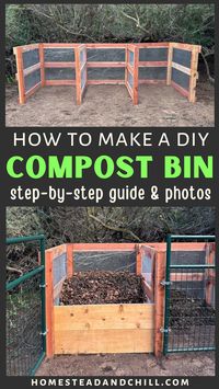 Want to reduce waste and make free natural fertilizer with a backyard compost pile? Come learn how to build a DIY compost bin with our simple step-by-step tutorial and 3-bay compost bin plans. This outdoor wood composter bin design is sturdy, durable, and easy to pet-proof with optional gates or fences. This garden project includes removable face boards help to make a hot compost pile for better, faster composting at home!