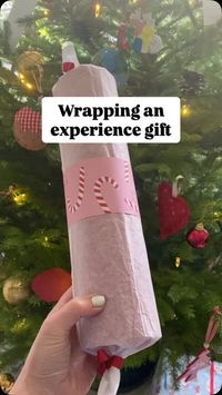 Eve Cale | Learn eco giftwrapping for your business on Instagram: "Here’s a simple way to wrap an experience gift using repurposed wrapping and packaging! 

Follow for more greener gifting ideas.

#experiencegifts #giftwrappingideas #sustainablechristmas"