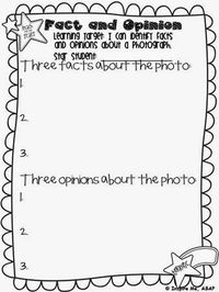 Show students an engaging photo and they write facts and opinions about the photo on this FREEBIE template :) Photos - Inspire Me ASAP