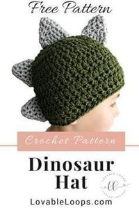 Free crochet pattern for this super cute dinosaur hat! My pattern is written in US standard terms. It is easy to follow and would make a great gift for any child that loves dinosaurs.