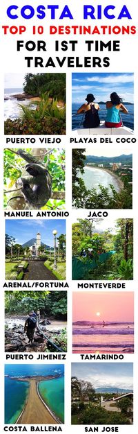 Visiting Costa Rica for the first time? Here are the 10 best destinations for first time travelers. All are easy access from the airport, have plenty of fun activities and have all the services and conveniences http://mytanfeet.com/costa-rica-travel-tips/best-places-in-costa-rica/