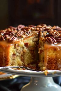 Moist and flavorful Georgia Pecan Cake, perfect for any occasion