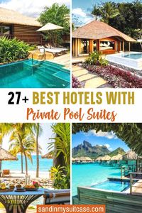 27+ Best Hotels with Private Pool Suites | We can tell you that resorts and hotels with private pools in-room tend to be some of the most luxurious. And good news, You don’t have to venture half way around the globe to treat yourself to a fabulous private pool suite. Here's a list of 27 best hotels with private pool. | best hotels with private pools | best private pool resorts | all inclusive resorts with private pools | luxury hotels with private pools |