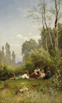 Children Playing by Hermann Corrodi