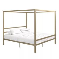 King Briella Metal Canopy Bed Gold - Room & Joy : Target